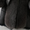 Women's Long Winter Coat Black Belted Oversized Collar Design