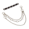 Women’s Silver Tone Waist Chain Jewelry with Layered Rings