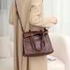 Women’s Genuine Leather Bucket Tote Backpack