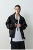 Women Loose Fit Leather Jacket Oversized Bomber Moto