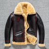Men’s B3 Shearling Aviator Jacket Black Leather