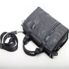 Black Leather Laptop Bag Messenger Shoulder Purse