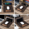 Large leather desk mat with wireless charging