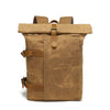 Canvas Roll Top Backpack with 15.6 Inch Laptop Storage