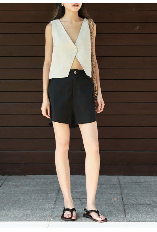 straight leg shorts women's