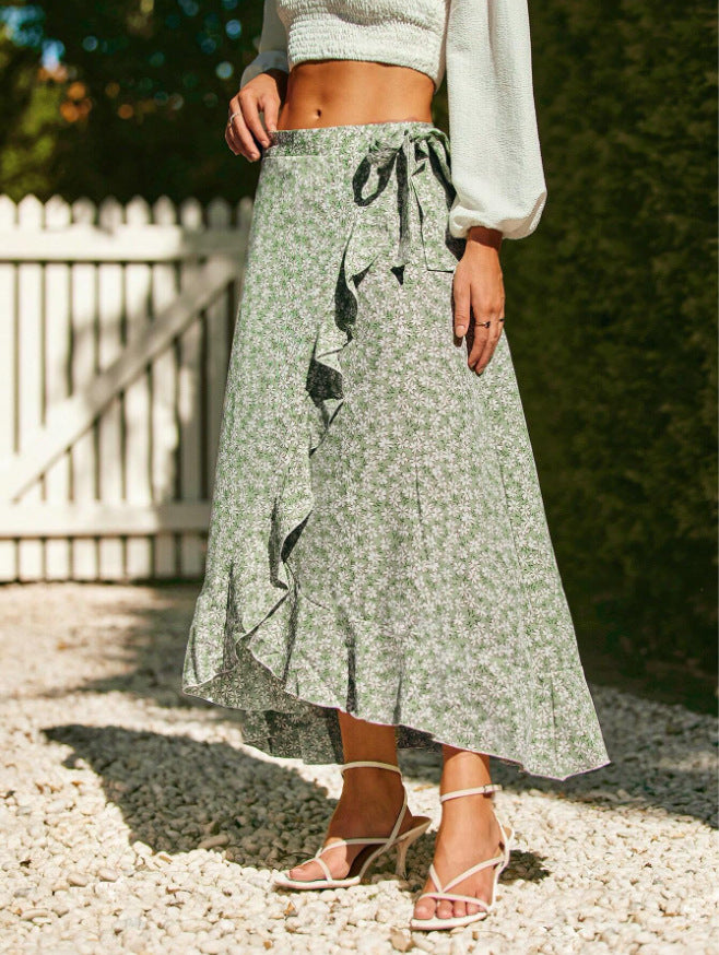 side wrap maxi skirt summer beach outfit