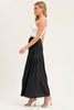 long pleated skirt Ruffle Hem Knot