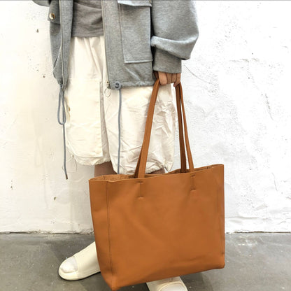 women large leather shoulder tote bag for work
