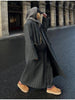 Striped wool long suit jacket coat