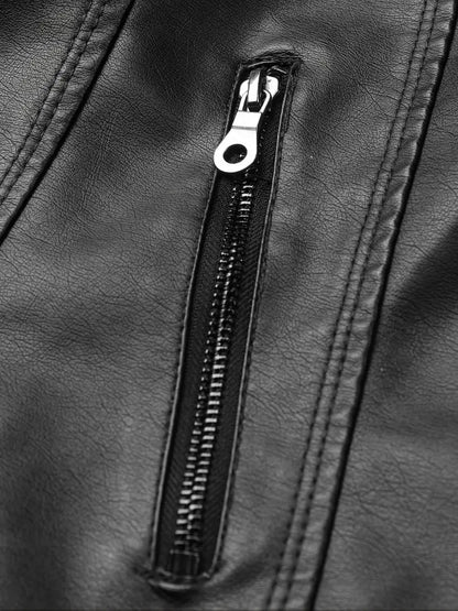 Women’s Faux Pu Leather Biker Jacket