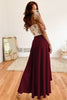 high waisted maxi flared skirt