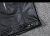 Biker Leather Vest Men Slim Fit Motorcycle Vest