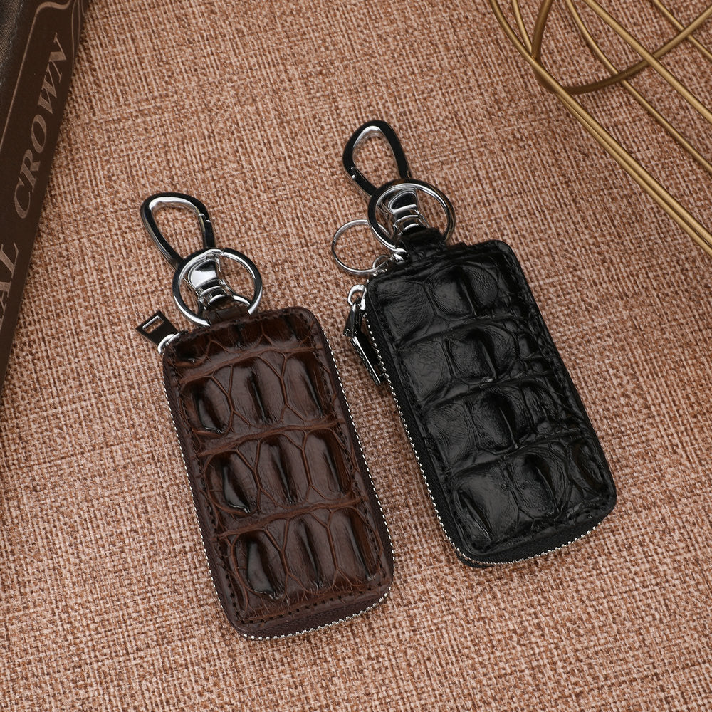 crocodile leather key pouch