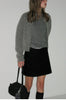 Women low waist zip cardigan knit outerwear
