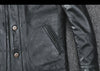 Black Leather Jacket Men Slim Fit Biker Oil Wax Vintage Style
