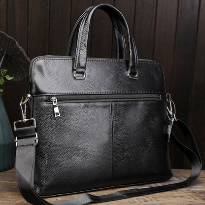 Genuine Leather Men's Office Briefcase Bag
