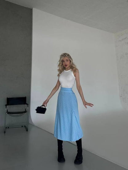 Split Thigh Maxi Skirt Beach Outfit