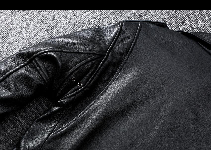 Men’s Slim Fit Motorcycle Leather Jacket