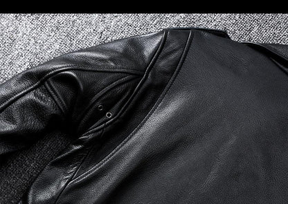 Men’s Slim Fit Motorcycle Leather Jacket