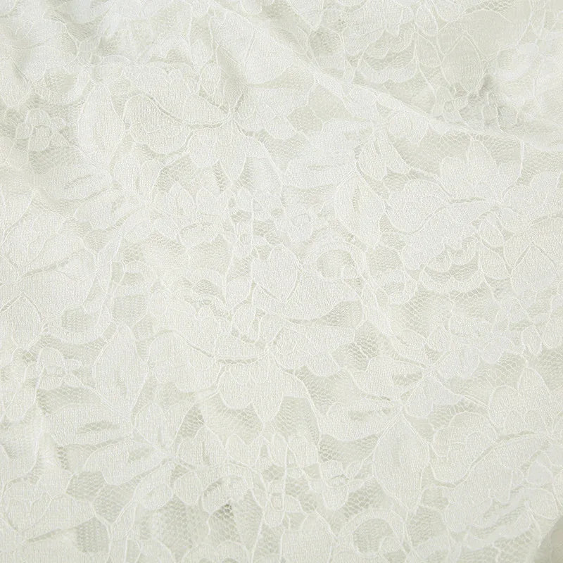 retro lace square-neck long sleeve top