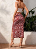 Drawstring Side Slit Skirt With Top