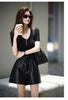 Women’s High Waisted Black Leather Shorts Wide-Leg