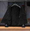 Men Real Sheepskin Shearling Fur Flight Bomber Jacket
