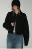 Women low waist zip cardigan knit outerwear