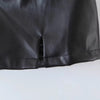 Above knee Causal PU Leather Short Skirts