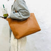 women large leather shoulder tote bag for work