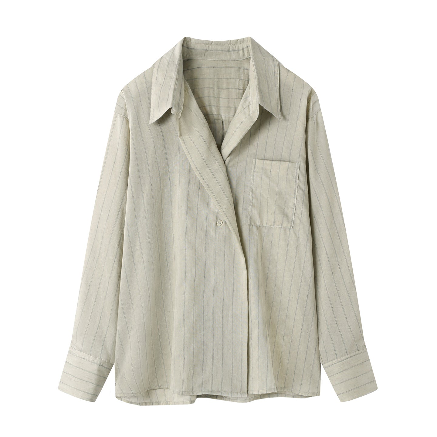 Oversized Striped Long Sleeve Shirt