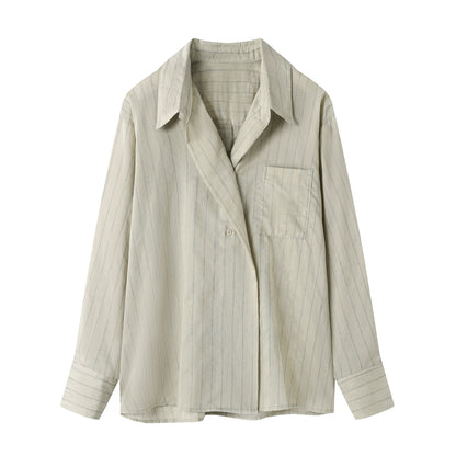 Oversized Striped Long Sleeve Shirt