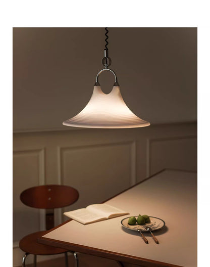 Retro Horn Pendant Light Adjustable Plexiglass Ceiling Chandelier