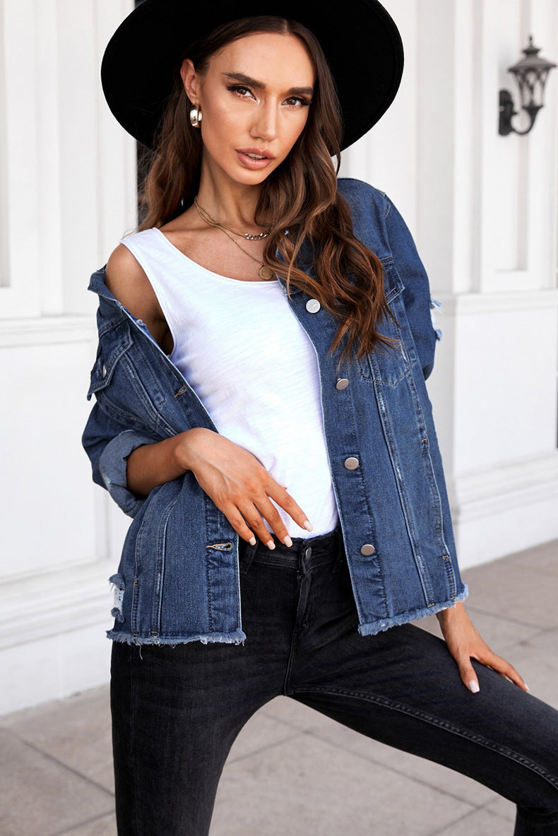 Lightweight denim jacket for ladies