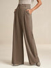 Women's Straight-Leg Beige Trousers