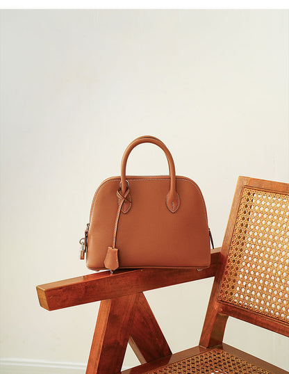 Women’s Genuine Leather Shoulder Bowling Bag