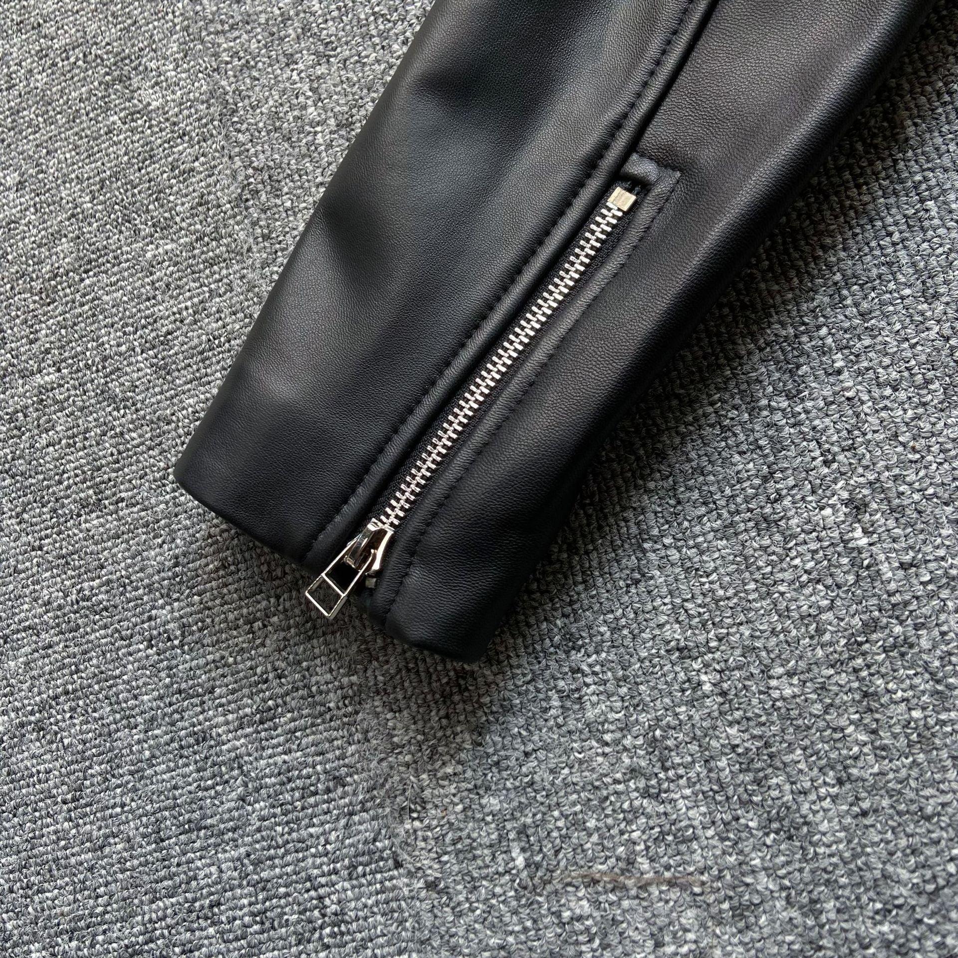 Women long leather trench motorcycle coat - Boho Living Room