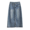 long denim maxi skirts for women