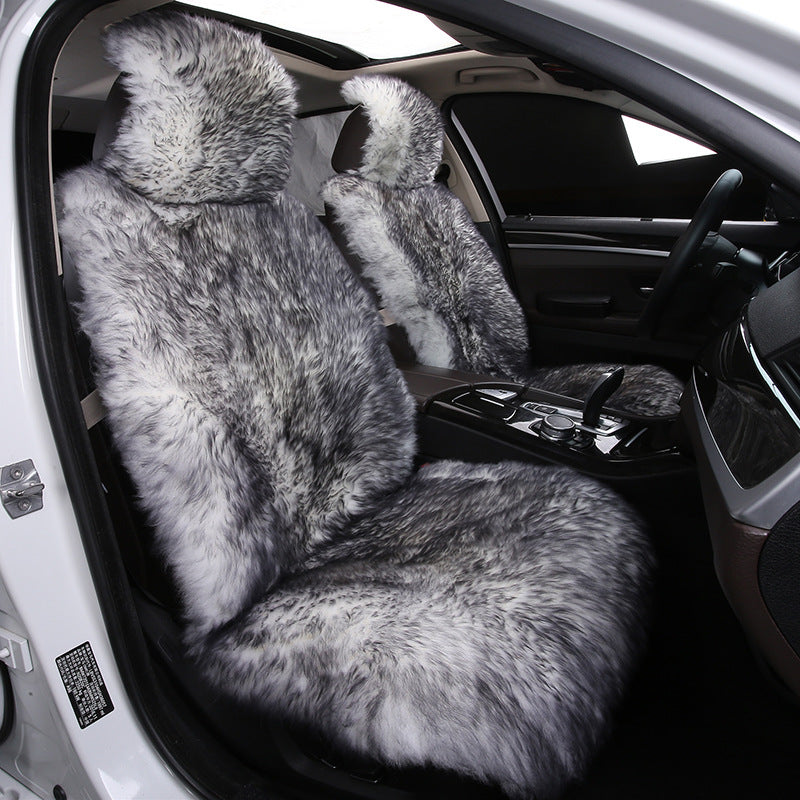 Genuine Sheepskin Car Seat Covers with Long Plush Wool