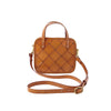 Retro Leather Crossbody Handbag for Women with Quilted Stitching