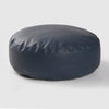 Faux Leather Pouf Ottoman Cover with Carry Handle