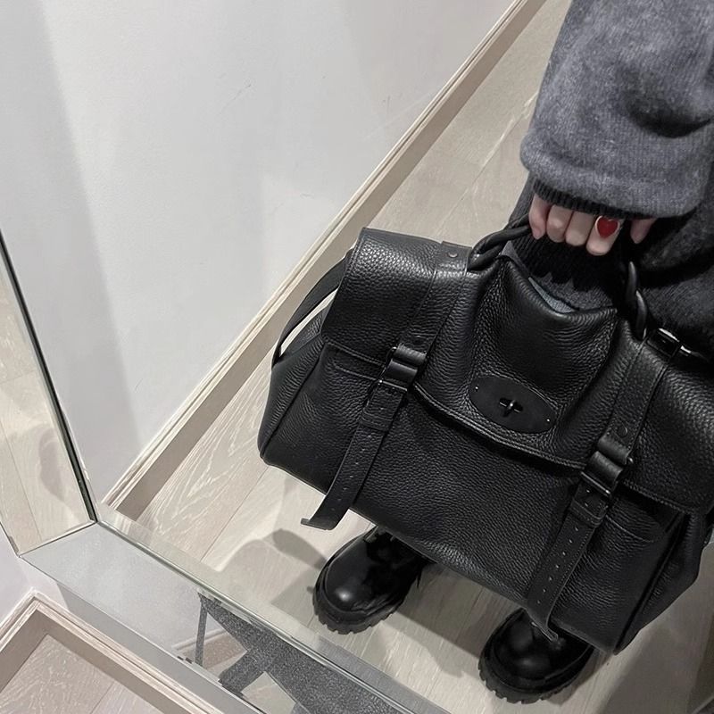 Women Leather Messenger Bag Soft Full-Grain Crossbody