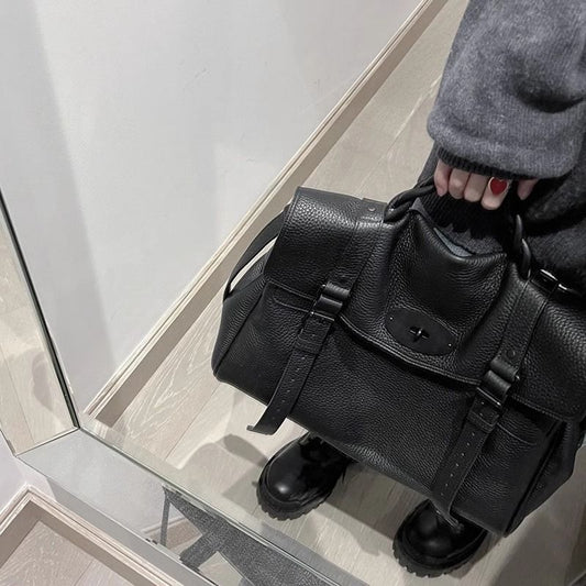 Women Leather Messenger Bag Soft Full-Grain Crossbody