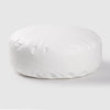 Faux Leather Pouf Ottoman Cover with Carry Handle