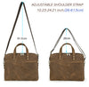 Men Leather Office Briefcase with Trolley Sleeve
