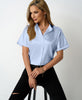 Women Satin Batwing Short Sleeve Shirts