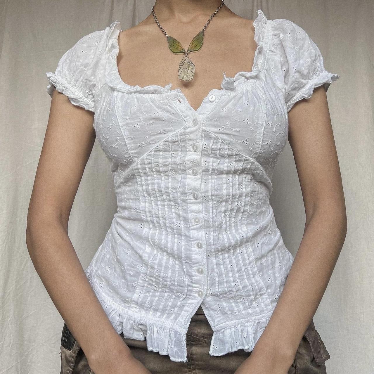 Frill Trim Camisole Tops With Lace