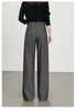 Women casual pants with high waist drape