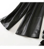 Women’s Leather Trousers High-Waisted Black Wide-Leg Pants