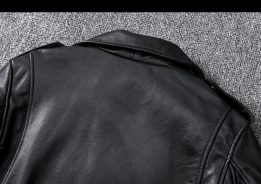 Men’s Slim Fit Motorcycle Leather Jacket